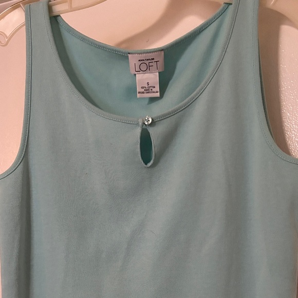 LOFT Women's Light Blue Tank Top - Picture 2 of 4